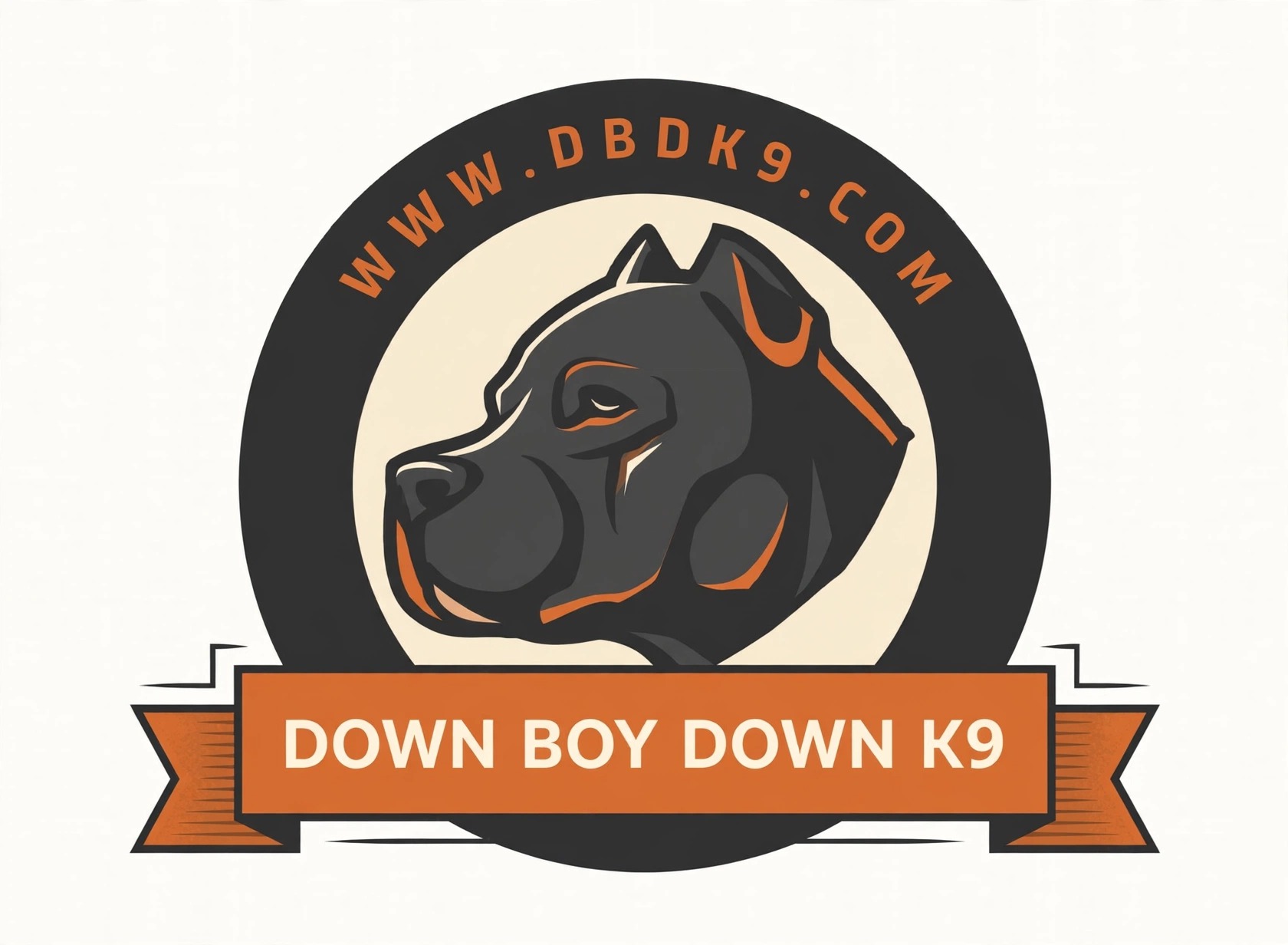 Down Boy Down K9 badge logo